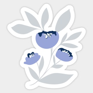 Periwinkle blue peony flower Sticker